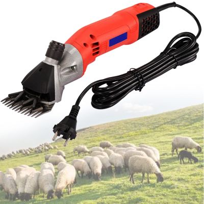 XYEJL 900W Electric Sheep Goat Shearing Machine Shearing Clipper Wool Scissor Electric Shears 6 Speed Adjustable for Horse/Cattle/Camel/Pachyderm,Red-220V