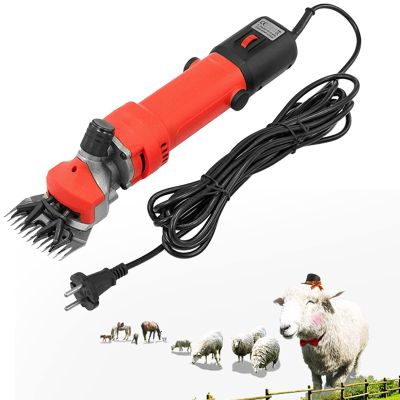 XYEJL 690w Electric Shears Sheep Shearing, Professional Fast Electric Wool Shears 6 Gears Speed for Shaving Fur Wool in Sheep, Goats, Cattle, Farm,Red-110V