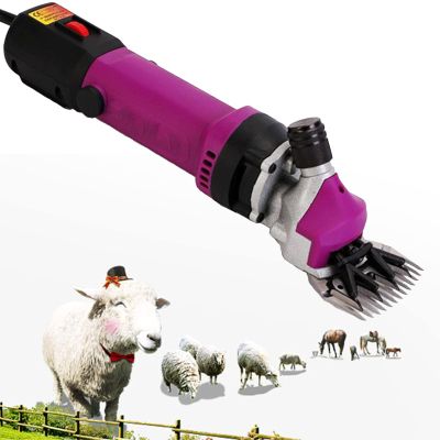 XYEJL 690w Electric Shears Sheep Shearing, Professional Fast Electric Wool Shears 6 Gears Speed for Shaving Fur Wool in Sheep, Goats, Cattle, Farm,Purple-220V