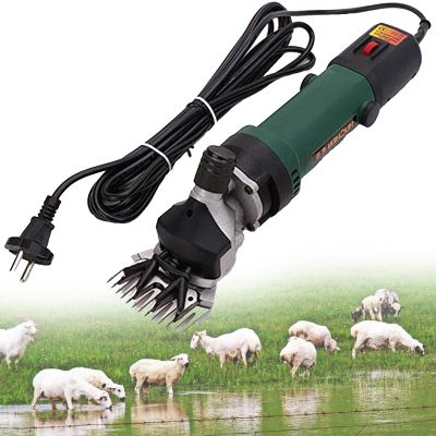 XYEJL 690w Electric Shears Sheep Shearing, Professional Fast Electric Wool Shears 6 Gears Speed for Shaving Fur Wool in Sheep, Goats, Cattle, Farm,DarkGreen-220V