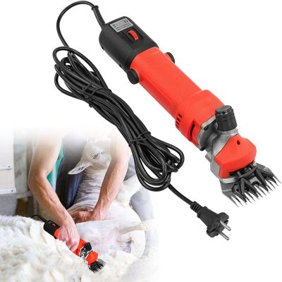 XYEJL 690W Electric Wool Shears, Sheep Clipper Tool Sheep Shears Shearing Machine, 6 Gears Speed for Horse/Cattle/Camel/Pachyderm,Red-220V