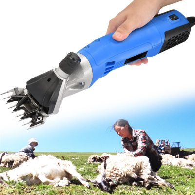 XYEJL 900W Electric Sheep Goat Shearing Machine Shearing Clipper Wool Scissor Electric Shears 6 Speed Adjustable for Horse/Cattle/Camel/Pachyderm,Blue-110V