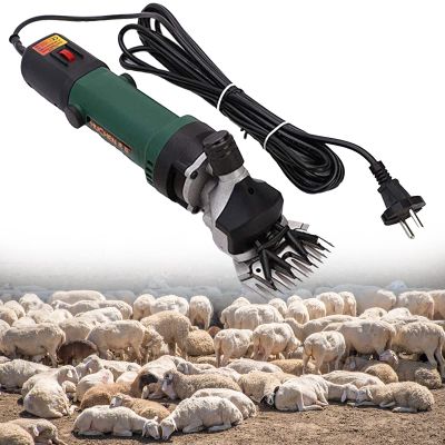 XYEJL 690W Electric Wool Shears, Sheep Clipper Tool Sheep Shears Shearing Machine, 6 Gears Speed for Horse/Cattle/Camel/Pachyderm,DarkGreen-110V