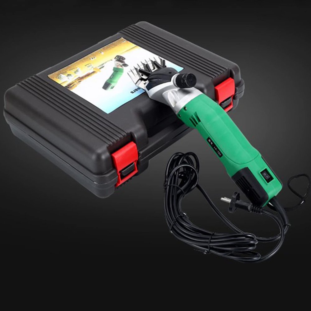 XYEJL 900W Goat Clipper Sheep Shears Electric Goat Shears Pet Grooming Shears Animal Shears Animal Hair Grooming Wool Supplies Livestock 6 Gears Speed,Green-110V