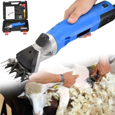XYEJL 900W Goat Clipper Sheep Shears Electric Goat Shears Pet Grooming Shears Animal Shears Animal Hair Grooming Wool Supplies Livestock 6 Gears Speed,Blue-220V