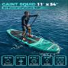 Skatinger 11'x34'' Extra Wide Inflatable Paddle Board, Up to 420lbs Stand-up Paddle Boards for Adults, Stable SUP for 2 People/Family, 3-PCS Paddle, Shoulder Strap, US Fin view 2
