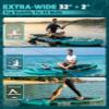 Skatinger 11'x34'' Extra Wide Inflatable Paddle Board, Up to 420lbs Stand-up Paddle Boards for Adults, Stable SUP for 2 People/Family, 3-PCS Paddle, Shoulder Strap, US Fin view 3