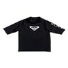 Roxy Girl's Whole Hearted Short Sleeve Rashguard (Toddler/Little Kids/Big Kids) Anthracite 4 Little Kid view 1