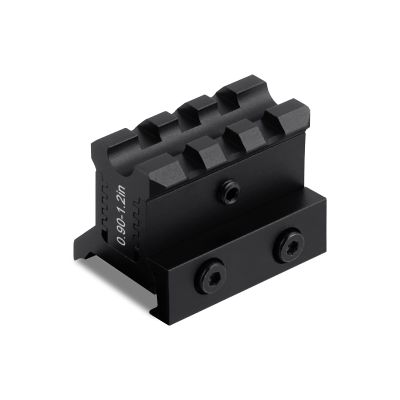 FOCUHUNTER Adjustable Height Lockdown Series Picatinny Riser Mount with Quick Release, 1.57" L|3 Slots, Raise 0.9-1.2inches, Scalloped Picatinny Slots for Scopes, Red Dots, Optics