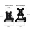 FOCUHUNTER Adjustable Height Lockdown Series Picatinny Riser Mount with Quick Release, 1.57" L|3 Slots, Raise 0.9-1.2inches, Scalloped Picatinny Slots for Scopes, Red Dots, Optics view 2