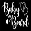 Baby on Board Hearts - Die Cut Vinyl Window Decal/Sticker for Car/Truck (White) view 1