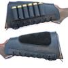 Leather Shotgun Shell Ammo Stright Buttstock Holder Carrier Cover Suede Padded Cheek Rest (20 Gauge (16 Gauge), Right Handed, Black) view 2