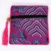 Only My Live Home Vintage Zipper Jewelry Gift Bag Luxury Packaging Chinese style Silk Brocade Jewellery Storage Bracelet Pouch with Lined (10, fuchsia) view 1
