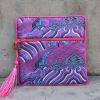 Only My Live Home Vintage Zipper Jewelry Gift Bag Luxury Packaging Chinese style Silk Brocade Jewellery Storage Bracelet Pouch with Lined (10, fuchsia) view 2
