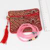 Only My Live Home Vintage Zipper Jewelry Gift Bag Luxury Packaging Chinese style Silk Brocade Jewellery Storage Bracelet Pouch with Lined (10, fuchsia) view 4