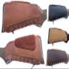 Real Leather Buttstock Holder Cover Suede Padded Cheek Rest - Long Range Shooting (Right Handed, Mahogany) view 1