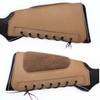 Real Leather Buttstock Holder Cover Suede Padded Cheek Rest - Long Range Shooting (Left Handed, Tan) view 2
