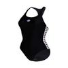 ARENA Feel Women's Icons Solid Swimsuit Racer Back Comfortable Stretchy One Piece Swimwear Stylish Pool Ladies Bathing Suit, Black, US Size 30 view 1