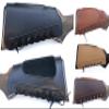 Real Leather Buttstock Holder Cover Suede Padded Cheek Rest - Long Range Shooting (Right Handed, Black) view 1