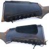 Real Leather Buttstock Holder Cover Suede Padded Cheek Rest - Long Range Shooting (Right Handed, Black) view 2