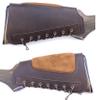 Real Leather Buttstock Holder Cover Suede Padded Cheek Rest - Long Range Shooting (Right Handed, Brown) view 2