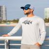 Spearfishing UV Sun Shirt: UPF 50+ Men's Long Sleeve Mens Rash Guard for Scuba Diving, Fishing: Hogfish Camo - Sea Green - 3XL view 4