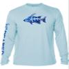 Spearfishing UV Sun Shirt: UPF 50+ Men's Long Sleeve Mens Rash Guard for Scuba Diving, Fishing: Hogfish Camo - Light Blue - M view 4