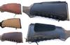 Real Leather Buttstock Holder Cover Suede Padded Cheek Rest Long Range Shooting (Left Handed,Black),butt stock cover view 1