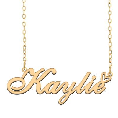 A168A Kaylie Custom Name Necklace Customized Personalized Plated Name Necklace for Mother Daughter Christmas New Year Gold