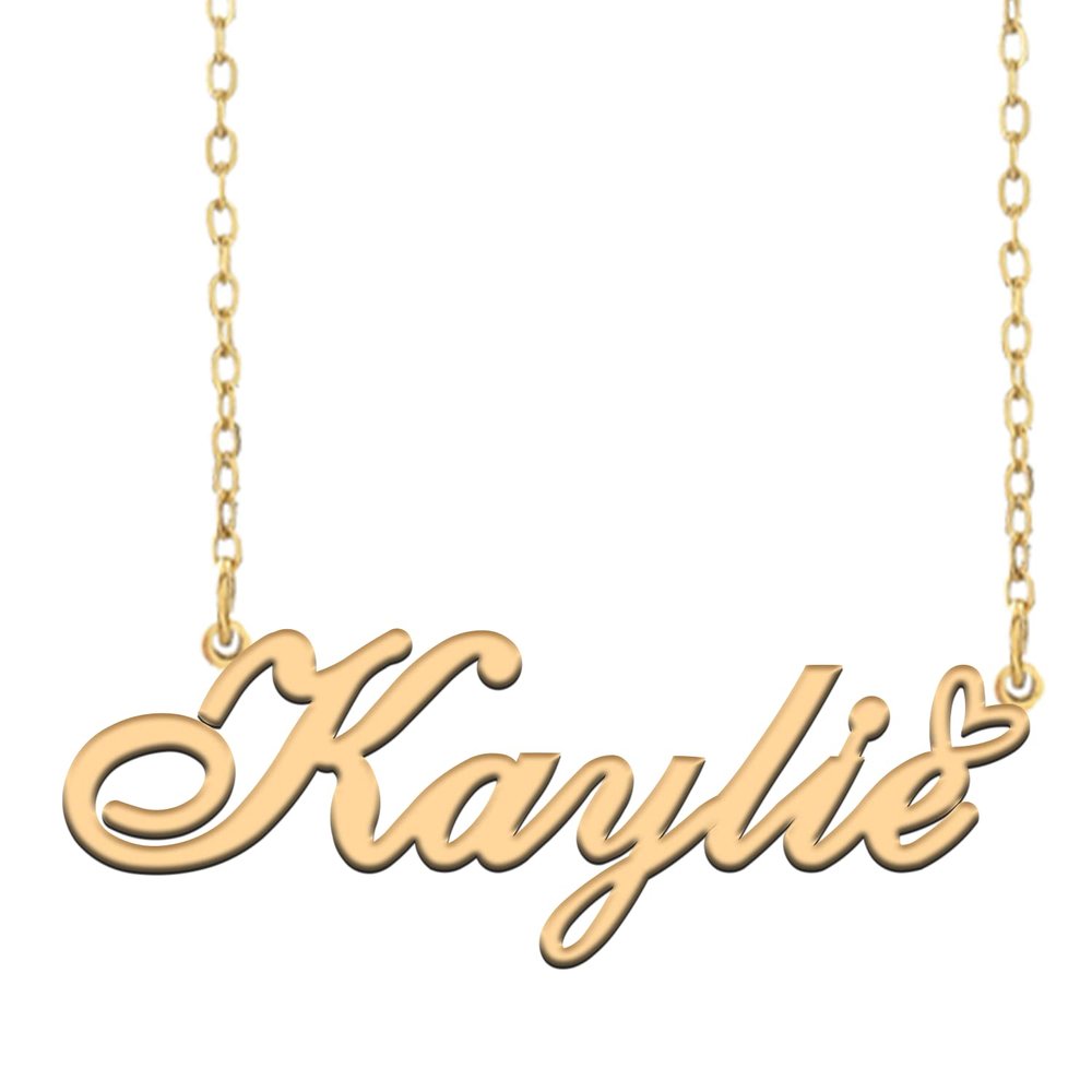 A168A Kaylie Custom Name Necklace Customized Personalized Plated Name Necklace for Mother Daughter Christmas New Year Gold