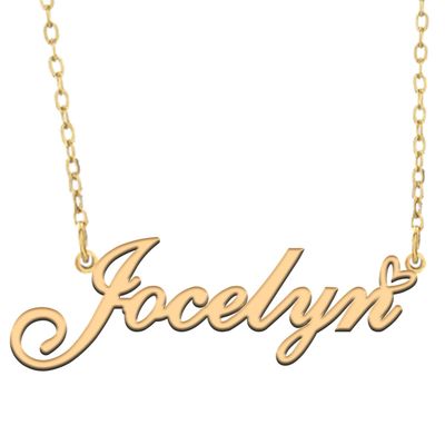 A168A Jocelyn Custom Name Necklace Customized Personalized Plated Name Necklace for Mother Daughter Christmas New Year Gold