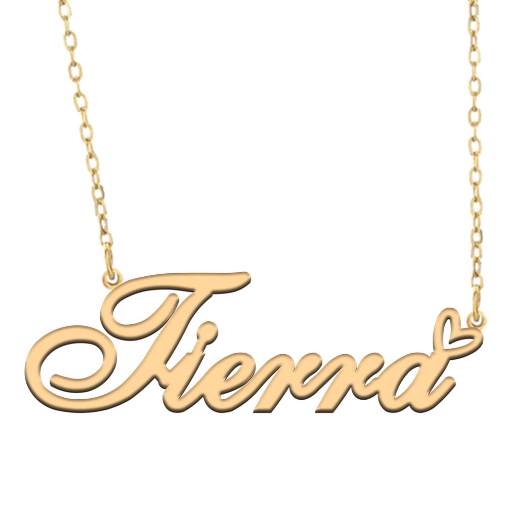 A168A Tierra Custom Name Necklace Customized Personalized Plated Name Necklace for Mother Daughter Christmas New Year Gold