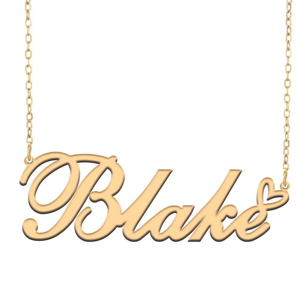 A168A Blake Custom Name Necklace Customized Personalized Plated Name Necklace for Mother Daughter Christmas New Year Gold
