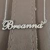 A168A Desiree Custom Name Necklace Customized Personalized Plated Name Necklace for Mother Daughter Christmas New Year Silver view 4