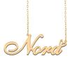 A168A Nora Custom Name Necklace Customized Personalized Plated Name Necklace for Mother Daughter Christmas New Year Gold view 1