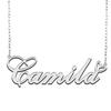 A168A Camila Custom Name Necklace Customized Personalized Plated Name Necklace for Mother Daughter Christmas New Year Silver view 1