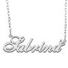 A168A Sabrina Custom Name Necklace Customized Personalized Plated Name Necklace for Mother Daughter Christmas New Year Silver view 1