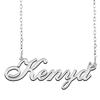 A168A Kenya Custom Name Necklace Customized Personalized Plated Name Necklace for Mother Daughter Christmas New Year Silver view 1