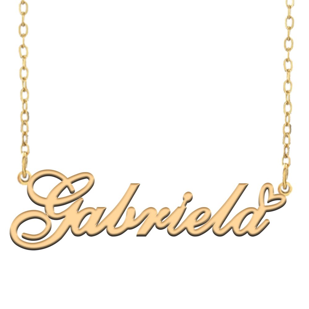 A168A Gabriela Custom Name Necklace Customized Personalized Plated Name Necklace for Mother Daughter Christmas New Year Gold