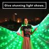 Tidalpool Illuminated Veil - Angel Wings Adult Size - Festival Clothing & Angel Costume - Fairy Wings & Rave Clothes Cosplay Outfit (Green) view 2