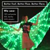 Tidalpool Illuminated Veil - Angel Wings Adult Size - Festival Clothing & Angel Costume - Fairy Wings & Rave Clothes Cosplay Outfit (Green) view 4