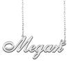 A168A Megan Custom Name Necklace Customized Personalized Plated Name Necklace for Mother Daughter Christmas New Year Silver view 1