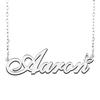 A168A Aaron Custom Name Necklace Customized Personalized Plated Name Necklace for Mother Daughter Christmas New Year Silver view 1