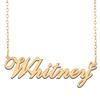 A168A Whitney Custom Name Necklace Customized Personalized Plated Name Necklace for Mother Daughter Christmas New Year Gold view 1