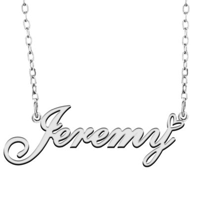 A168A Jeremy Custom Name Necklace Customized Personalized Plated Name Necklace for Mother Daughter Christmas New Year Silver