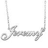 A168A Jeremy Custom Name Necklace Customized Personalized Plated Name Necklace for Mother Daughter Christmas New Year Silver view 1