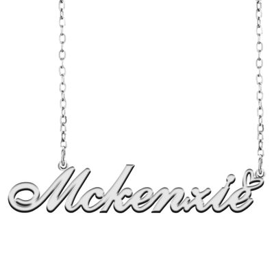 A168A Mckenzie Custom Name Necklace Customized Personalized Plated Name Necklace for Mother Daughter Christmas New Year Silver