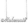 A168A Mckenzie Custom Name Necklace Customized Personalized Plated Name Necklace for Mother Daughter Christmas New Year Silver view 1