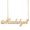 A168A Madelyn Custom Name Necklace Customized Personalized Plated Name Necklace for Mother Daughter Christmas New Year Gold view 1