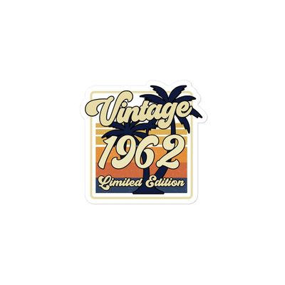Vintage 1962 Sticker 60th Birthday Gift